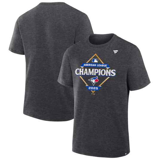 TORONTO BLUE JAYS MEN'S 2025 AMERICAN LEAGUE CHAMPIONS LOCKER ROOM T-SHIRT - GRAY