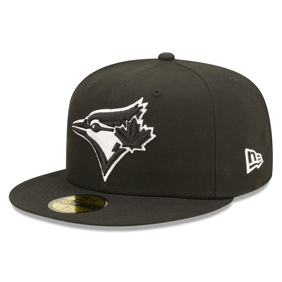 TORONTO BLUE JAYS SIDEPATCH 1993 WORLD SERIES 59FIFTY FITTED HAT - BLACK/ WHITE