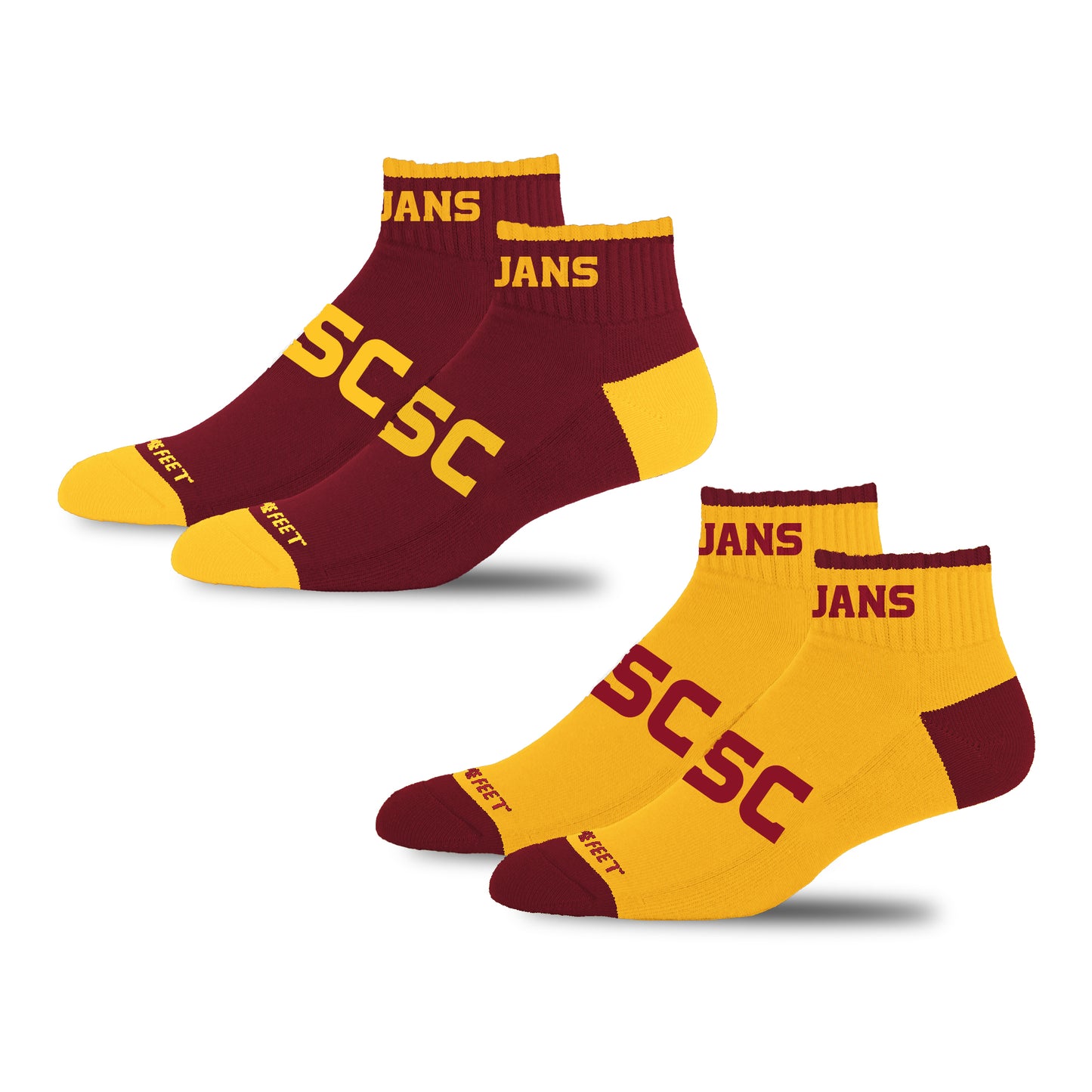 USC TROJANS MEN'S FRONT AND CENTER 2-PACK SOCKS