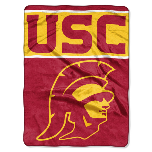 USC TROJANS TEAM 60"X80" ROYAL PLUSH RASCHEL BLANKET