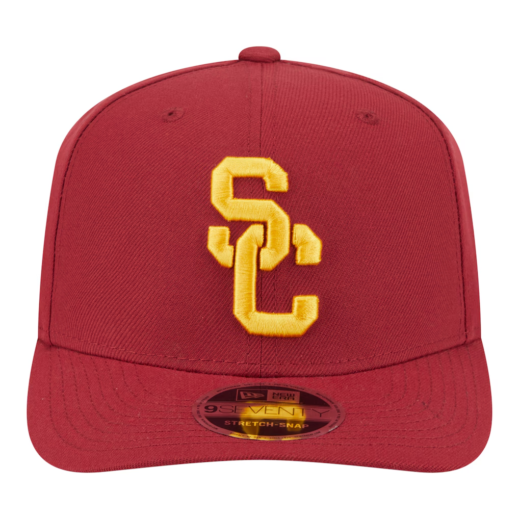 USC TROJANS TEAM COLLECTIVE 9SEVENTY STRETCH-SNAP ADJUSTABLE HAT - RED