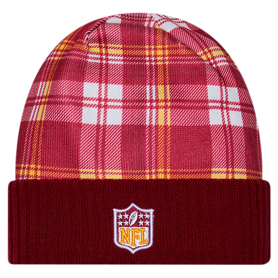 WASHINGTON COMMANDERS 2024 NFL SIDELINE STATEMENT CUFFED KNIT BEANIE - BURGUNDY