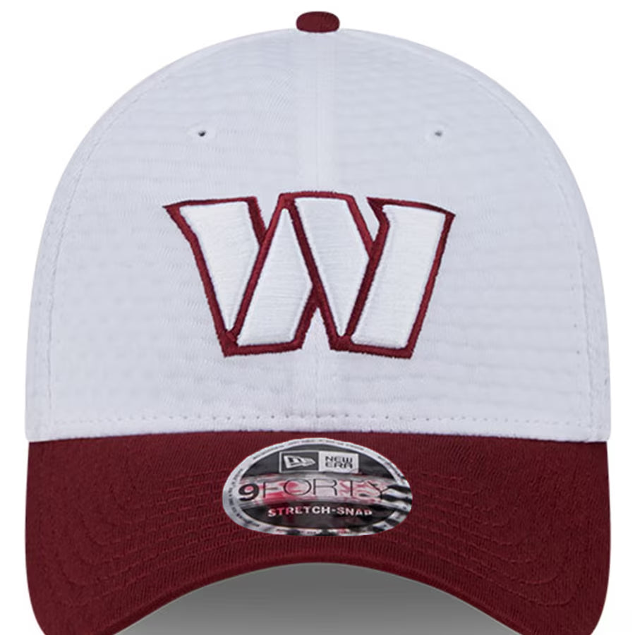 WASHINGTON COMMANDERS 2024 NFL TRAINING CAMP 9FORTY-STRETCH SNAP HAT - WHITE