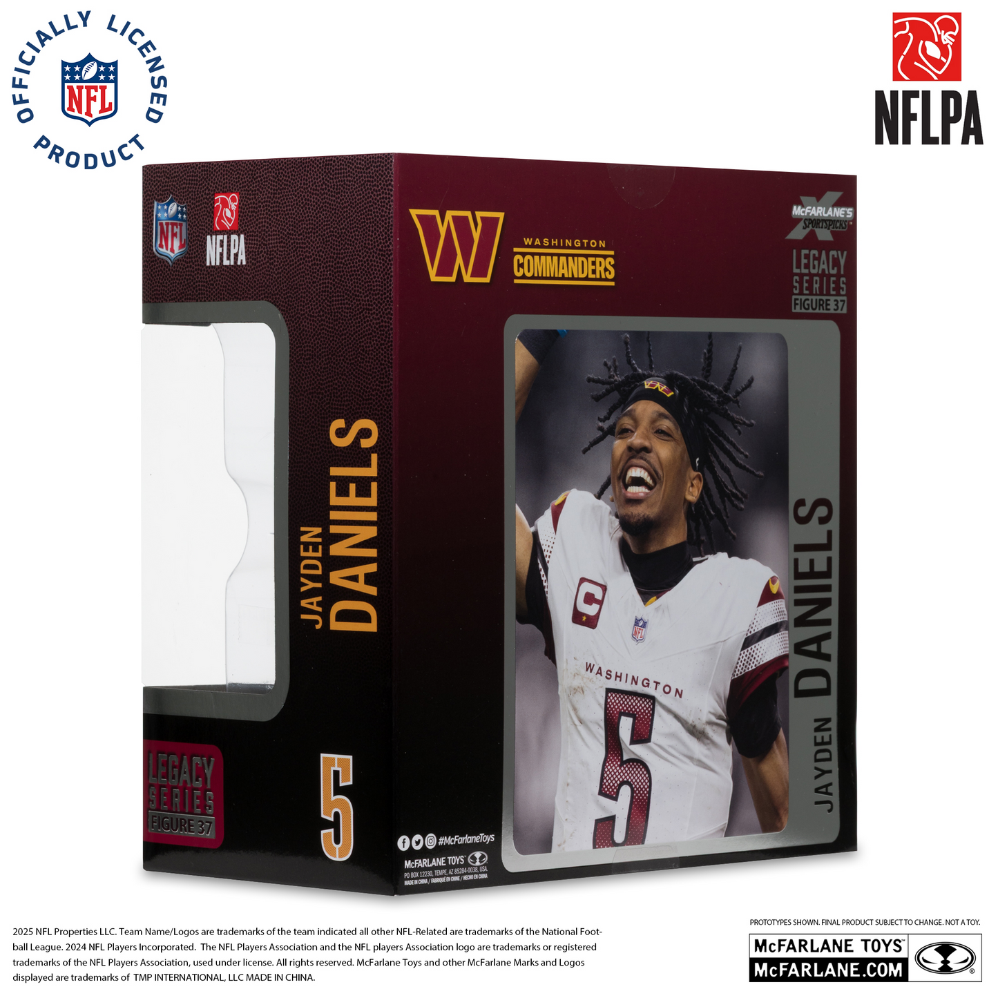 WASHINGTON COMMANDERS JAYDEN DANIELS NFL LEGACY 7" MCFARLANE SPORTS PICK FIGURE