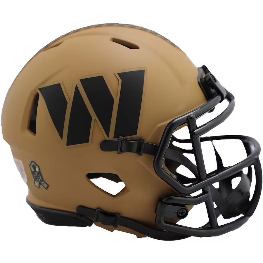 2023 nfl football helmets WASHINGTON COMMANDERS RIDDELL 2023 SALUTE TO SERVICE MINI SPEED HELMET – JR'S SPORTS