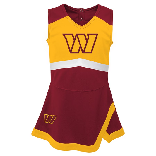 WASHINGTON COMMANDERS TODDLER CHEER CAPTAIN SET WITH BLOOMERS