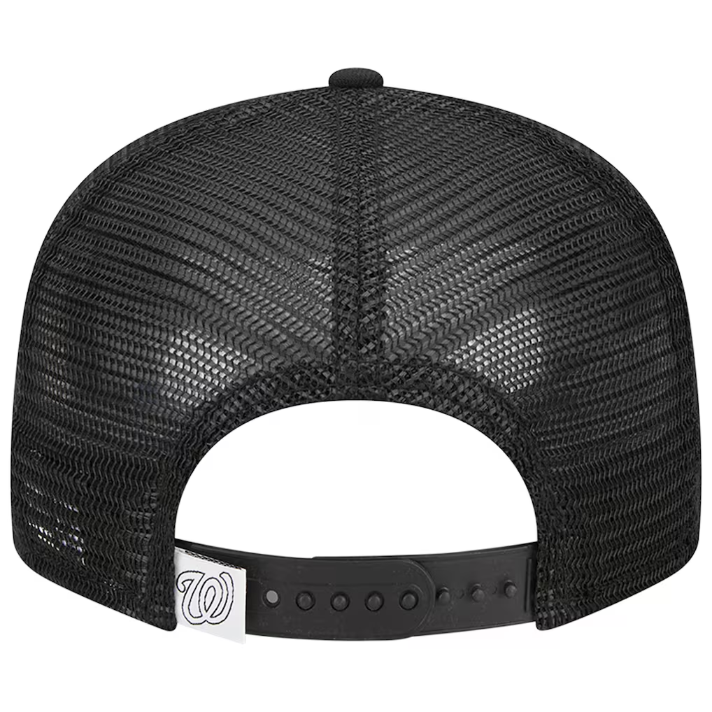 WASHINGTON NATIONALS EVERGREEN TRUCKER 9FIFTY SNAPBACK HAT - BLACK/WHITE