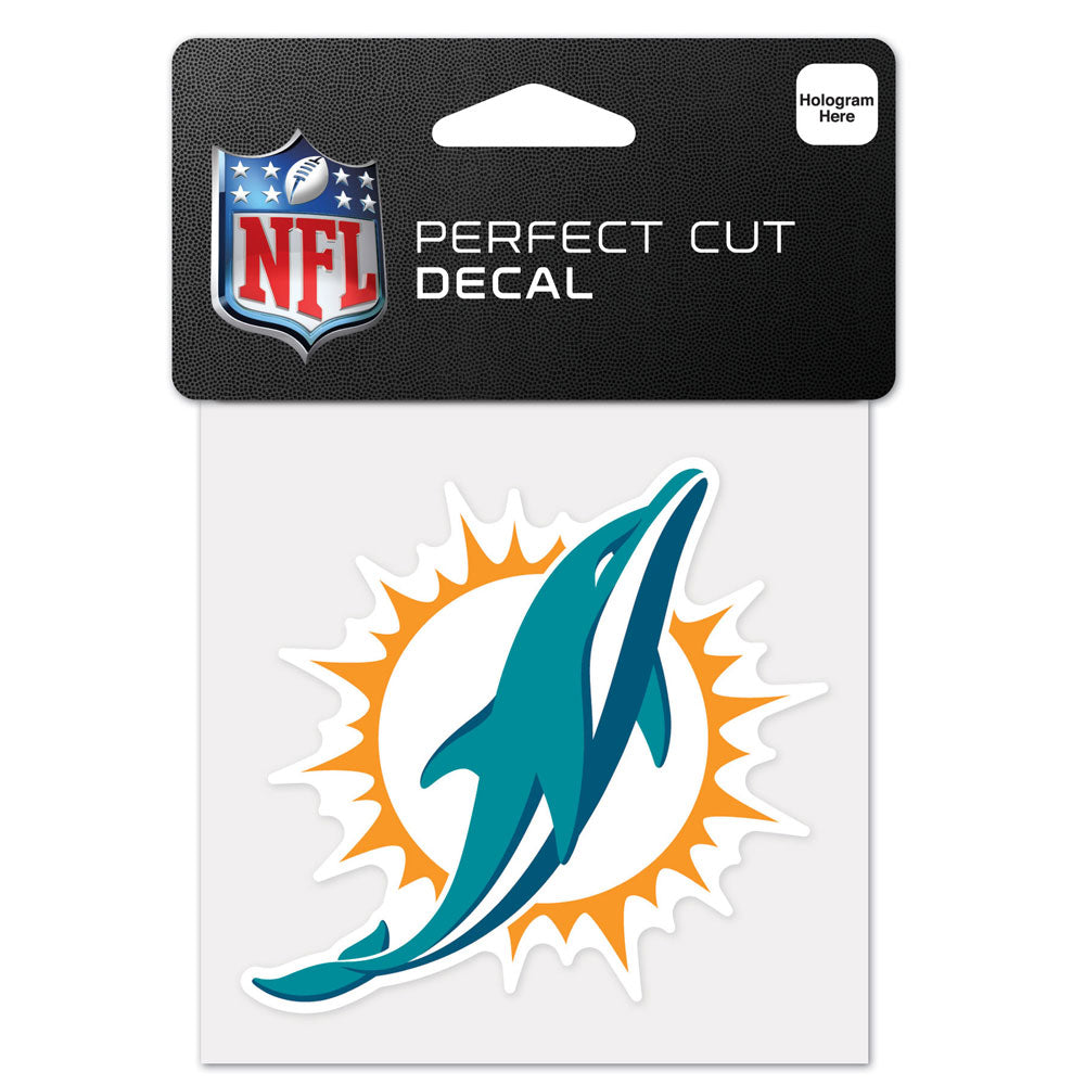 DELFINES DE MIAMI CORTE PERFECTO CALCOMANÍA DE 4"X 4"