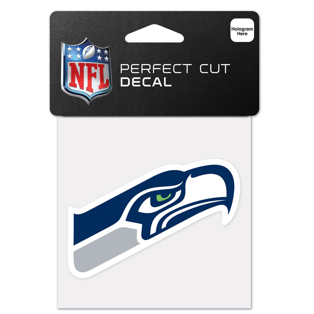 SEATTLE SEAHAWKS CALCOMANÍA DE CORTE PERFECTO DE 4"X 4"