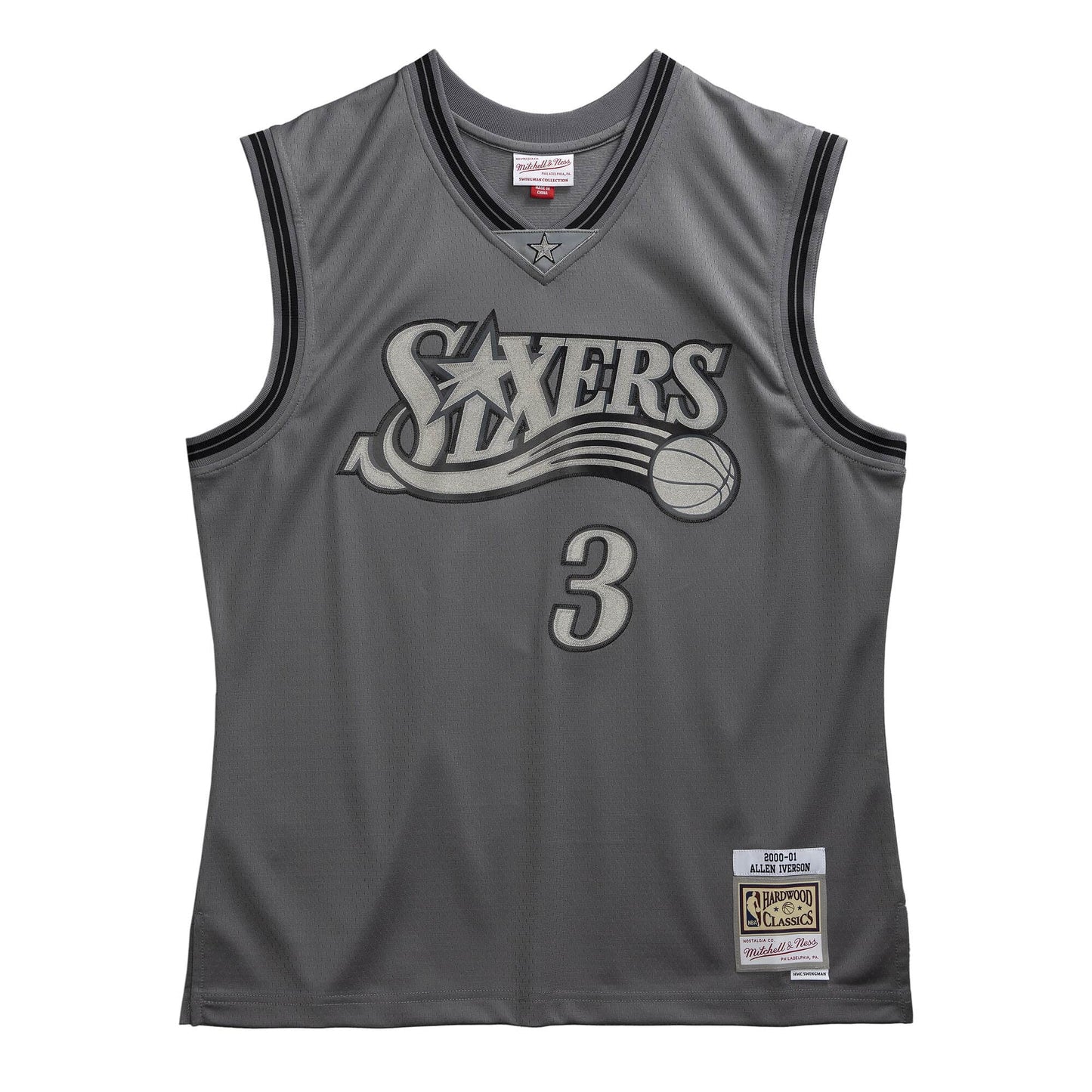 ALLEN IVERSON HOMBRE MITCHELL & NESS METAL WORKS 00-01' JERSEY SWINGMAN