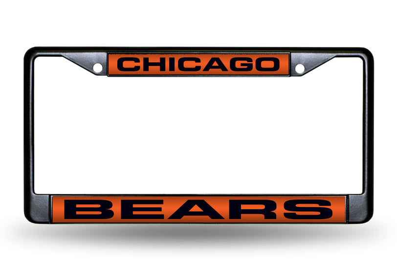 CHICAGO BEARS BLACK LASER LICENSE PLATE FRAME