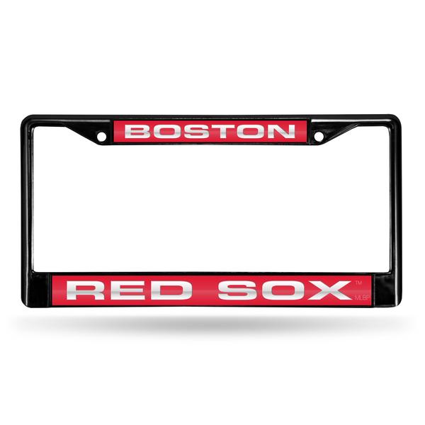 MARCO DE MATRÍCULA LÁSER NEGRO BOSTON RED SOX