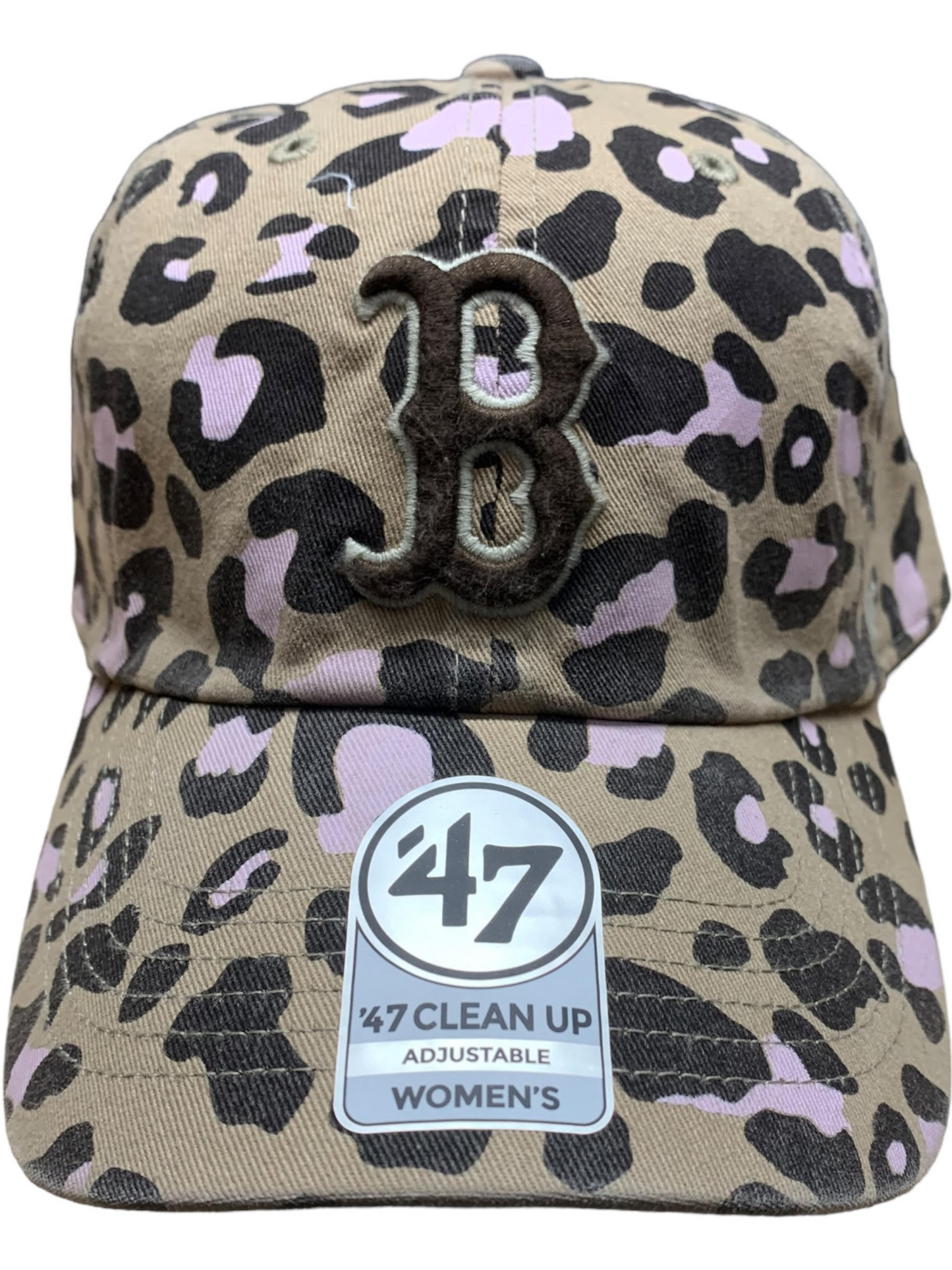 BOSTON RED SOX WOMEN'S 47 BRAND ADJUSTABLE CLEAN UP HAT - KHAKI BAGHEERA