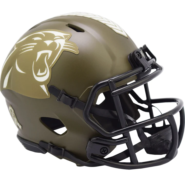 carolina panthers mini football helmet with case CAROLINA PANTHERS 2022 SALUTE TO SERVICE MINI SPEED HELMET – JR'S SPORTS