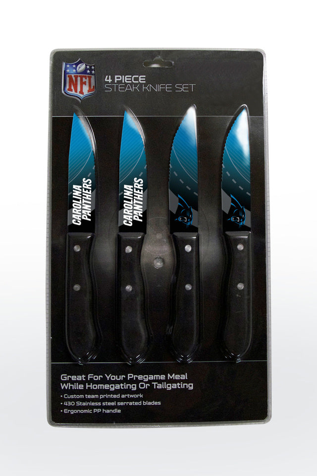 JUEGO DE CUCHILLOS CAROLINA PANTHERS 4PK