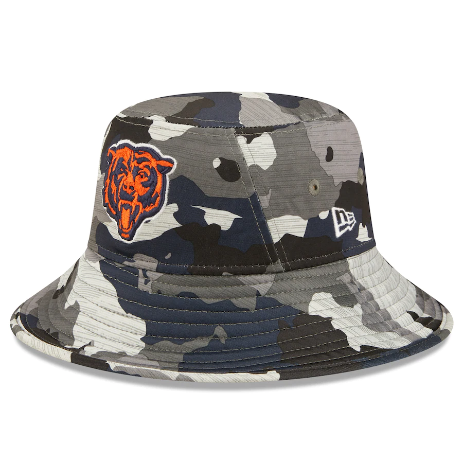 New Era Camo Chicago Bears 2022 NFL Training Camp Official Mascot Bucket Hat