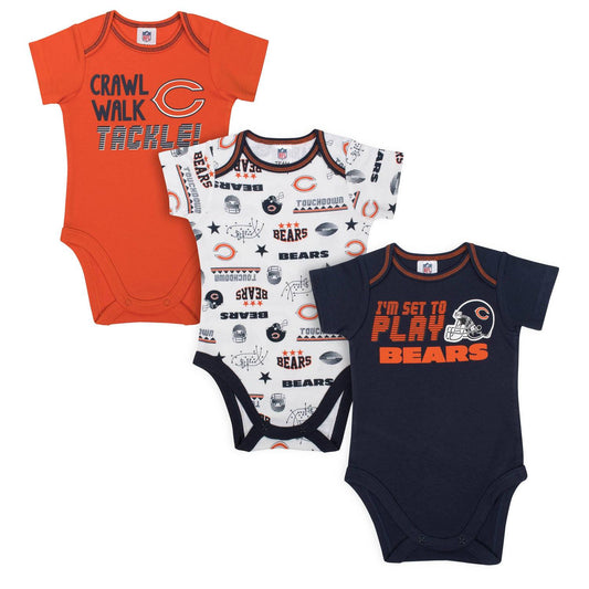 CHICAGO BEARS INFANT BODYSUIT 3-PACK