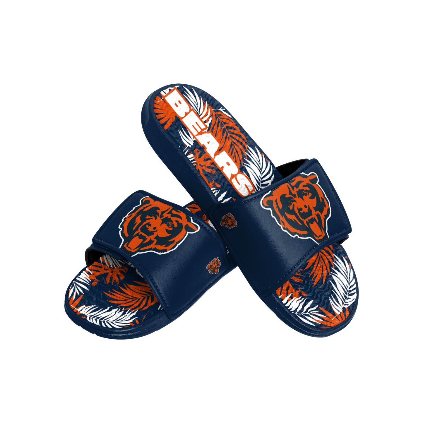 CHICAGO BEARS MEN'S FLORAL GEL SLIDES