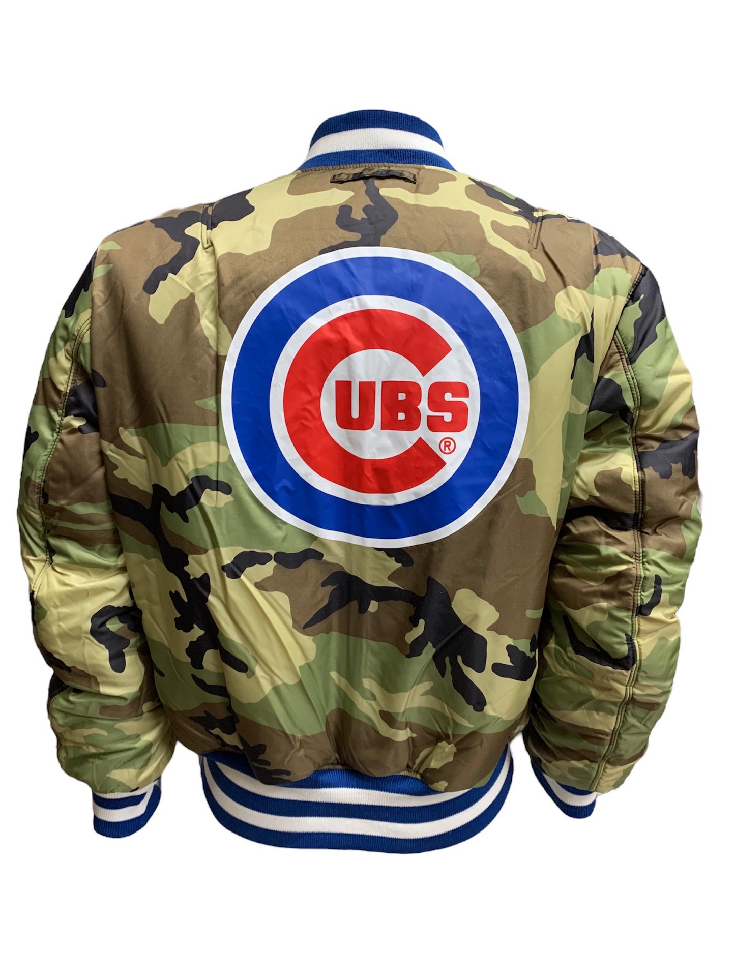 CHICAGO CUBS MEN'S ALPHA INDUSTRIES REVERSIBLE BOMBER JACKET