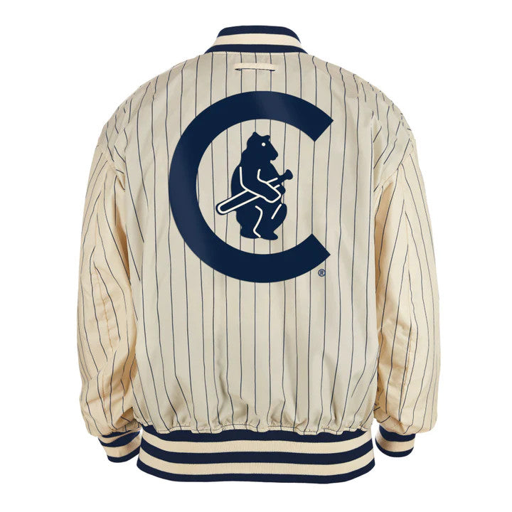 CHICAGO CUBS NEW ERA ALPHA INDUSTRIES TEAM COOP REVERSIBLE BOMBER JACKET
