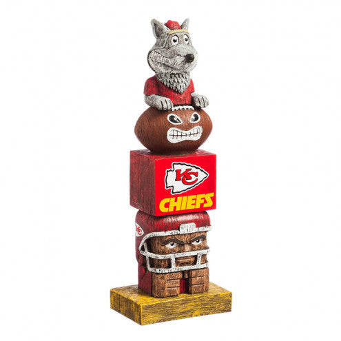 KANSAS CITY CHIEFS GARDEN TIKI TOTEM STATUE
