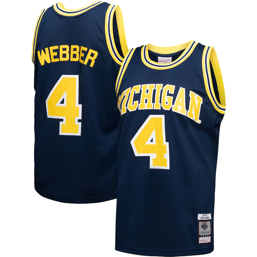 CHRIS WEBBER MICHIGAN WOLVERINES MEN'S MITCHELL & NESS SWINGMAN JERSEY