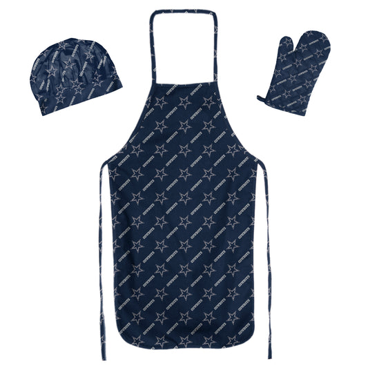 DALLAS COWBOYS 3 PIECE SET APRON MITT AND HAT