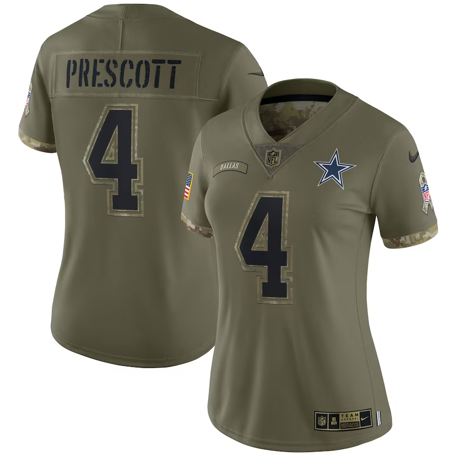 Dak Prescott Women's Dallas Cowboys 2022 Salute to Service Limited Jersey