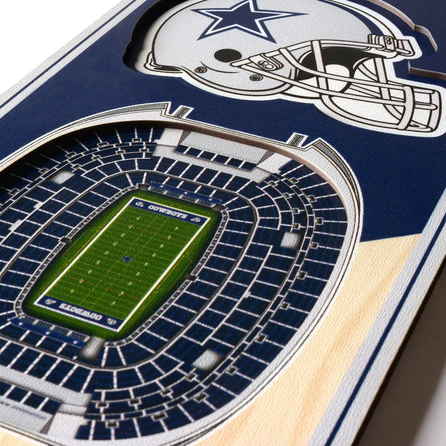 DALLAS COWBOYS 3D STADIUM VIEW BANNER DE MADERA