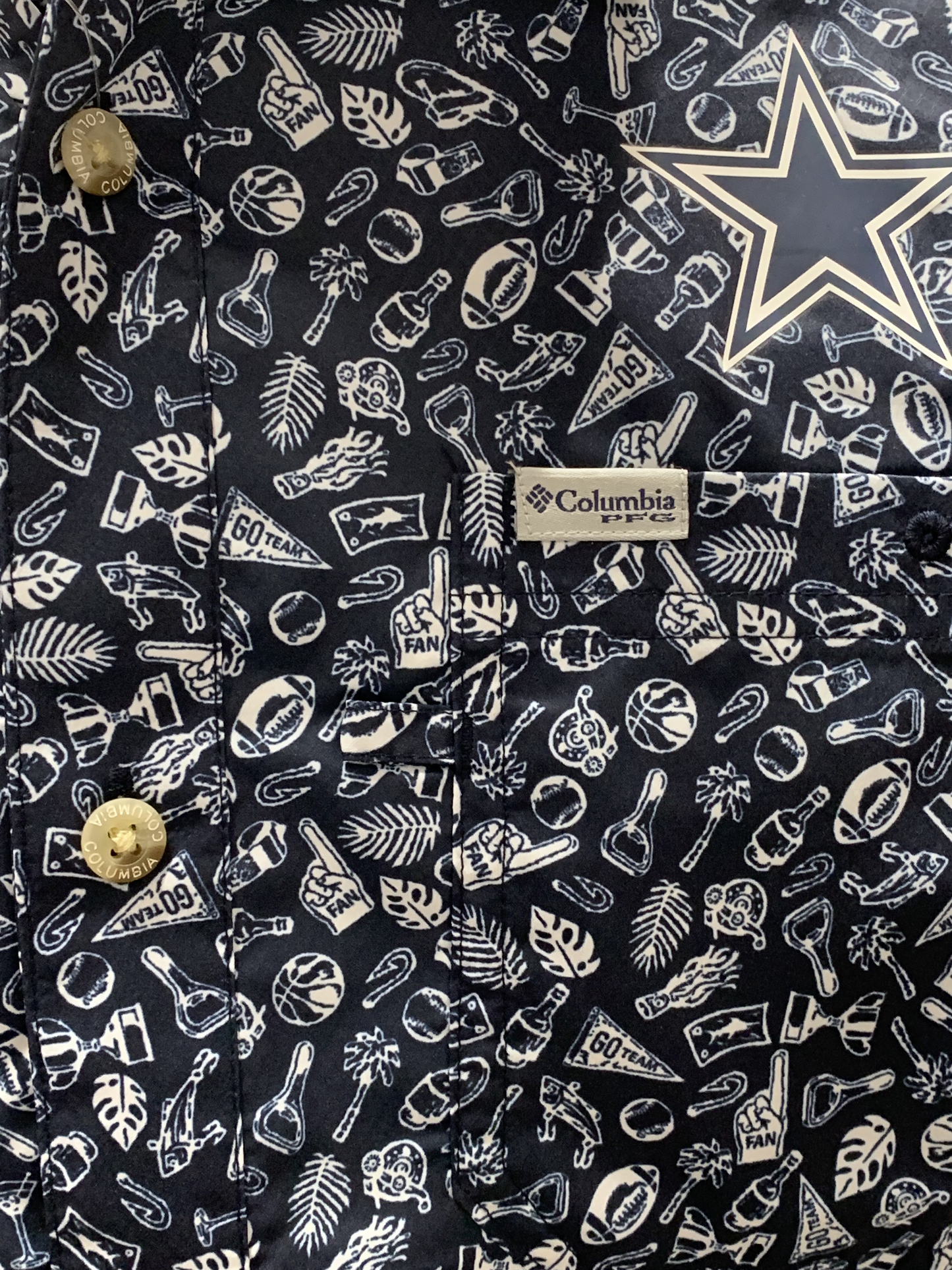 CAMISA CON BOTONES PARA HOMBRE DALLAS COWBOYS SUPER SLACK TIDE