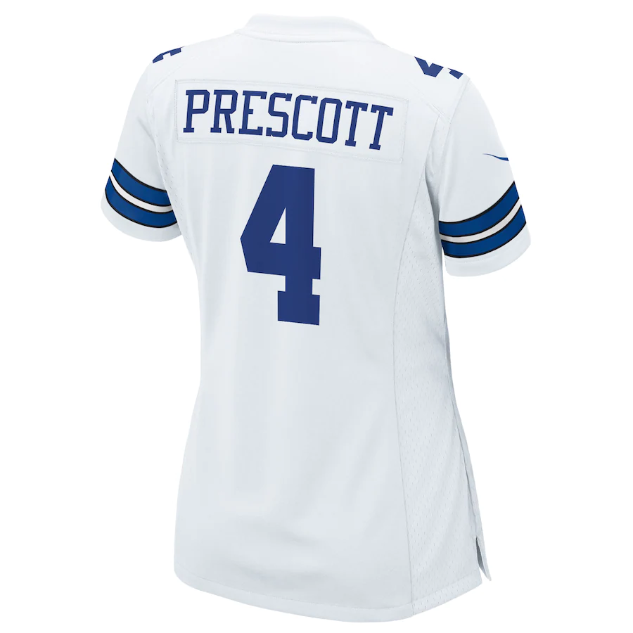 DALLAS COWBOYS DAK PRESCOTT WOMEN'S GAME NIKE JERSEY - WHITE