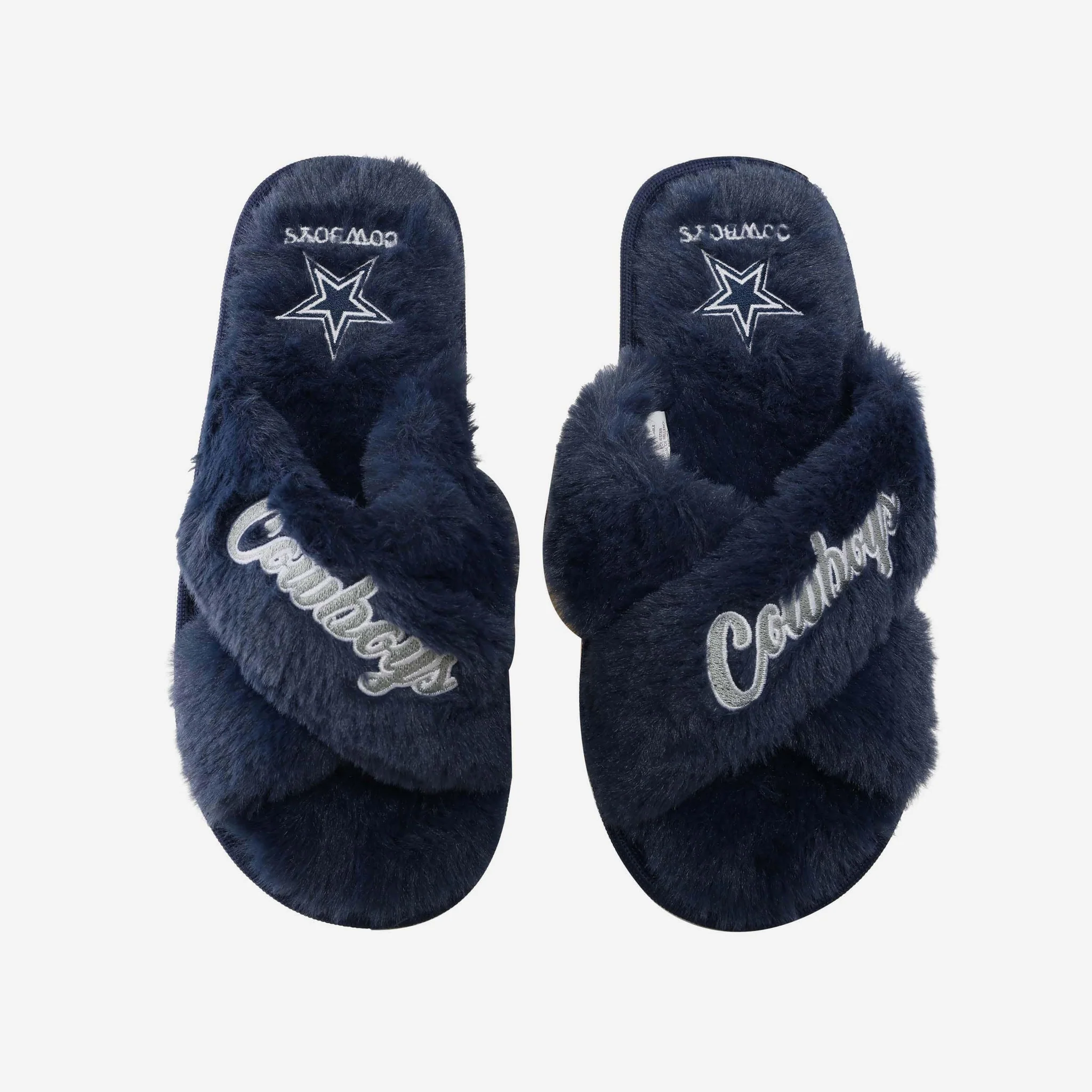 DALLAS COWBOYS WOMEN S SCRIPT CROSS SLIPPERS JR S