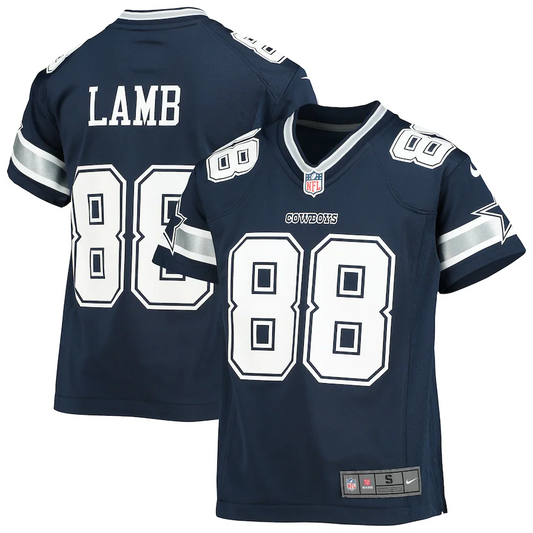 DALLAS COWBOYS YOUTH CEEDEE LAMB NIKE GAME JERSEY - NAVY