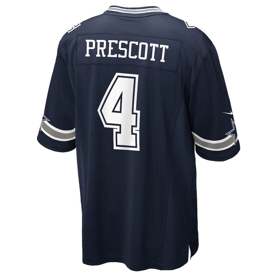 DALLAS COWBOYS YOUTH DAK PRESCOTT GAME NIKE JERSEY - NAVY