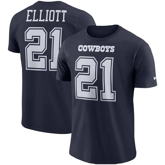 DALLAS COWBOYS YOUTH EZEKIEL ELLIOTT NAME AND NUMBER T-SHIRT