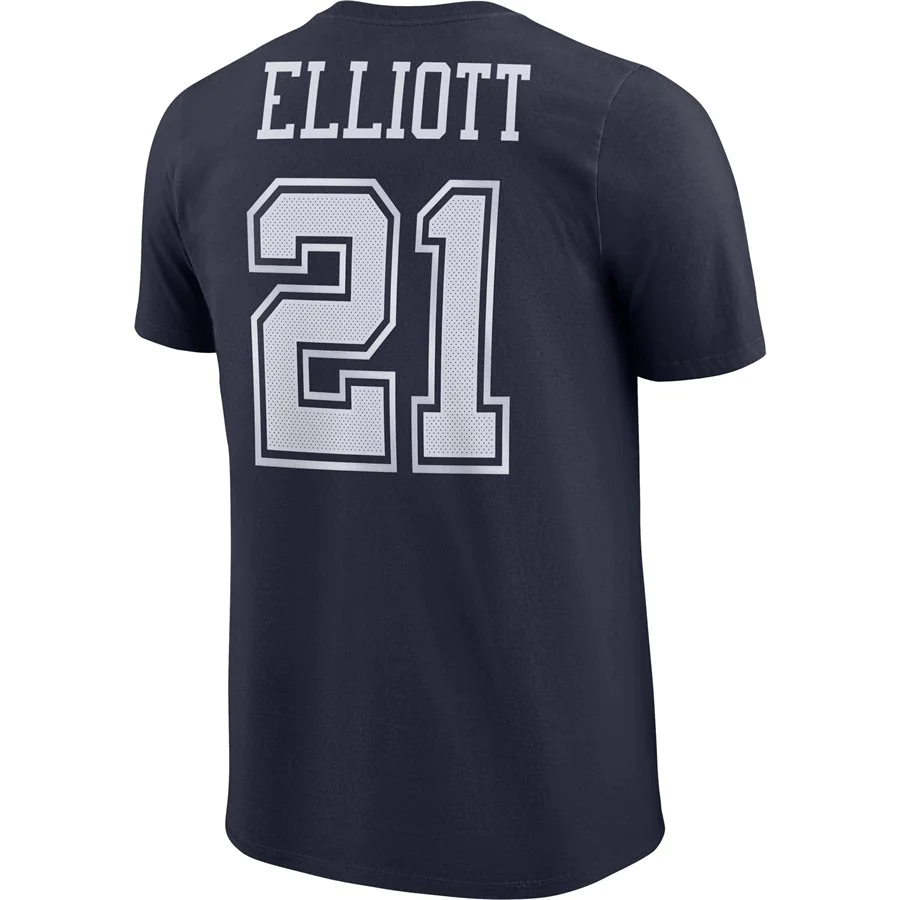 DALLAS COWBOYS YOUTH EZEKIEL ELLIOTT NAME AND NUMBER T-SHIRT