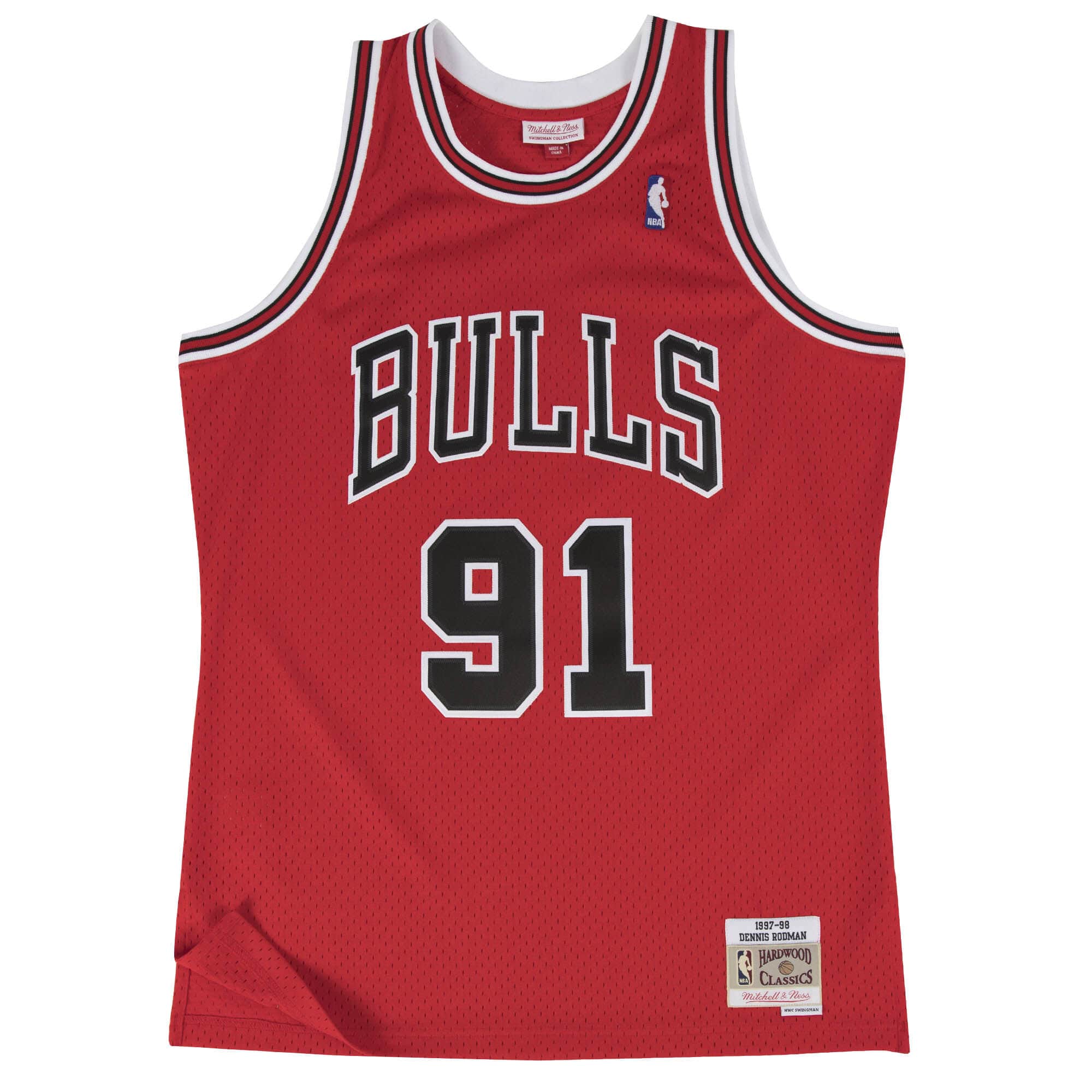 Mitchell & Ness Dennis Rodman Chicago Bulls 1997-98 White Swingman Jersey