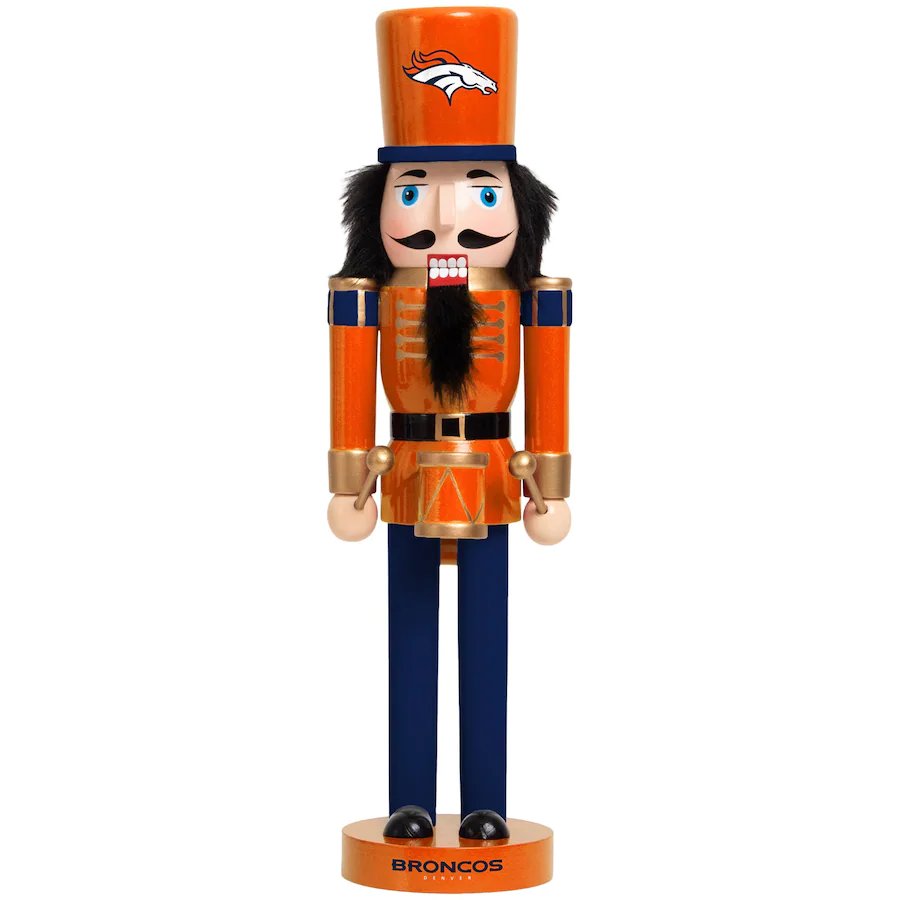 DENVER BRONCOS 14" TEAM HOLIDAY NUTCRACKER JR'S SPORTS