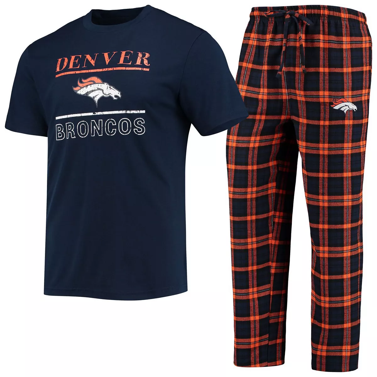 DENVER BRONCOS MEN'S LODGE PAJAMA PANT SET
