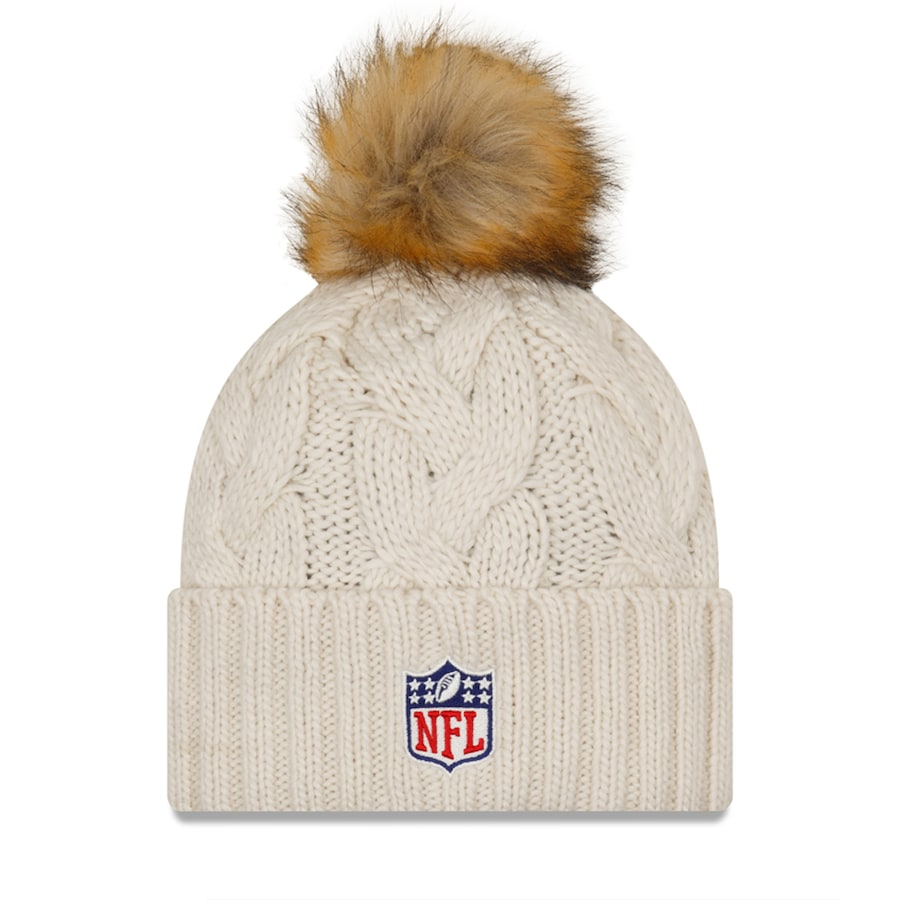 DENVER BRONCOS WOMEN'S 2022 SIDELINE CUFFED KNIT - CREAM