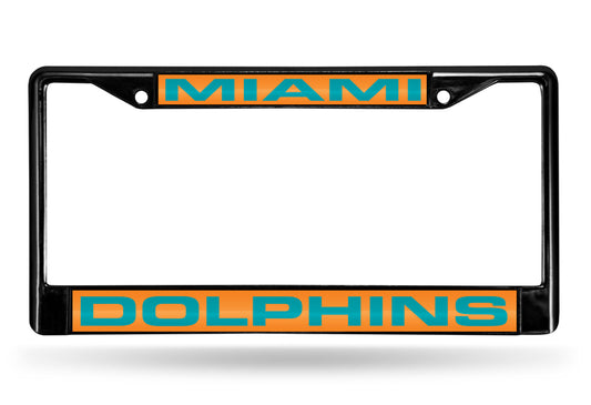 MARCO MATRÍCULA MIAMI DOLPHINS BLACK LASER