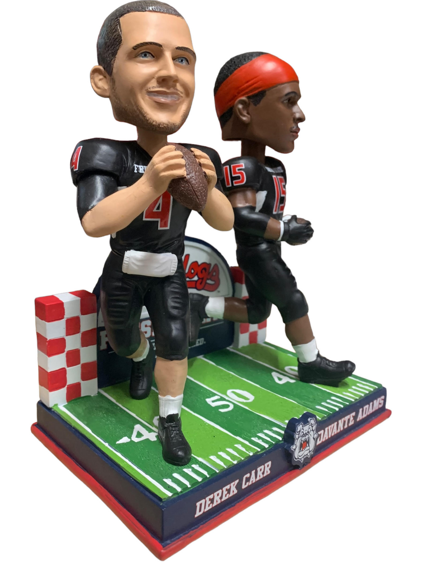 FRESNO STATE BULLDOGS DAVANTE ADAMS & DEREK CARR BOBBLEHEAD