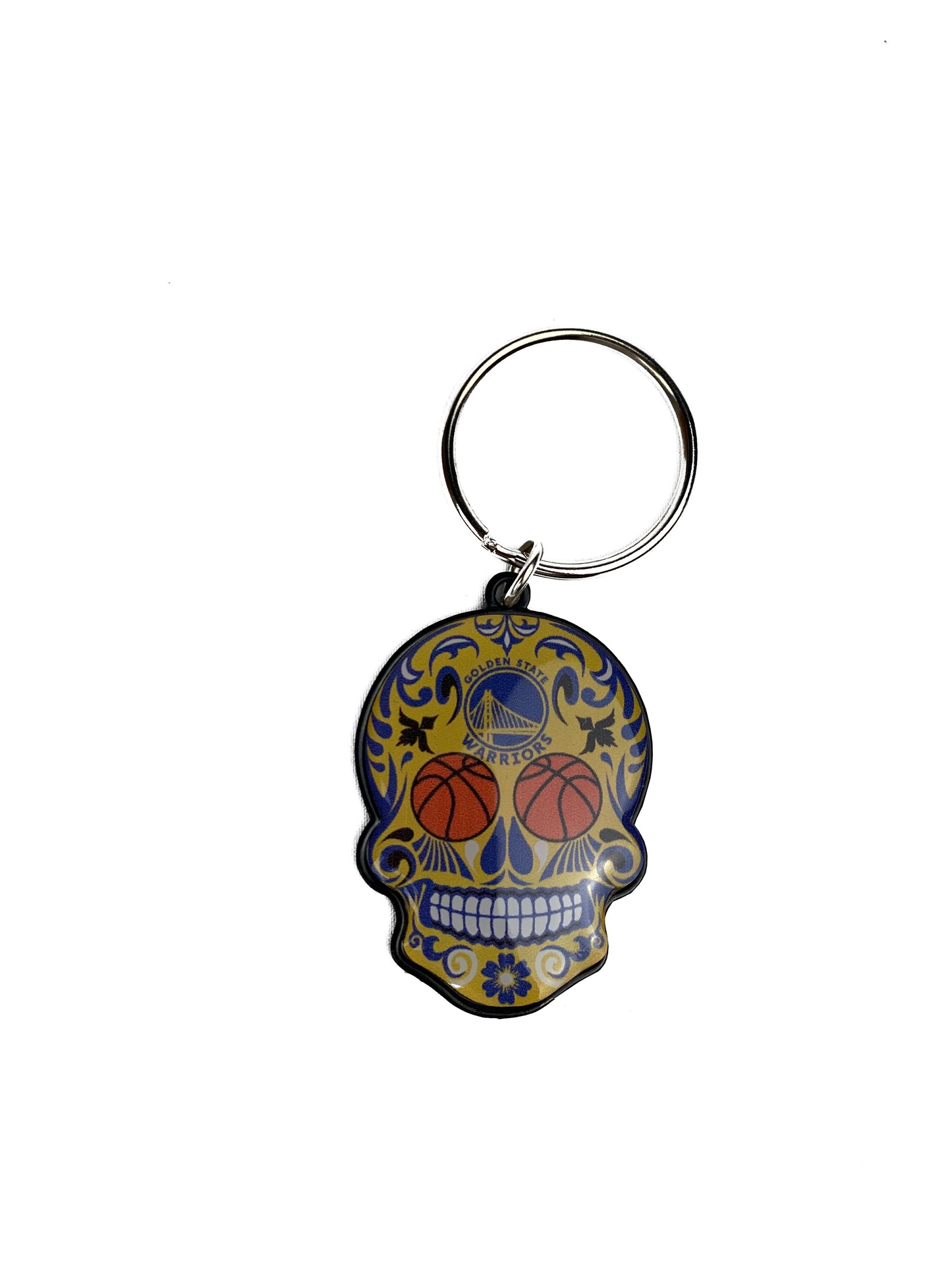 GOLDEN STATE WARRIORS SUGAR SKULL KEYCHAIN