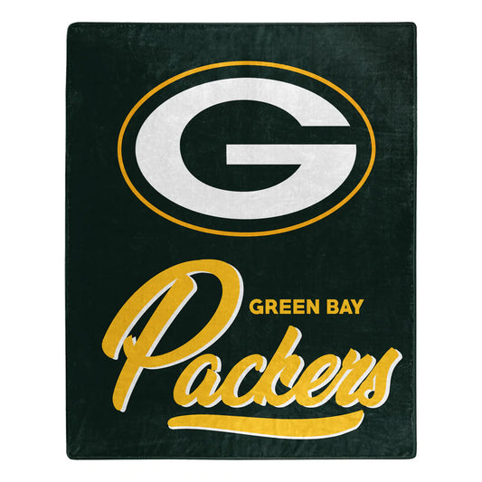 GREEN BAY PACKERS SIGNATURE 50"X60" RASCHEL THROW BLANKET