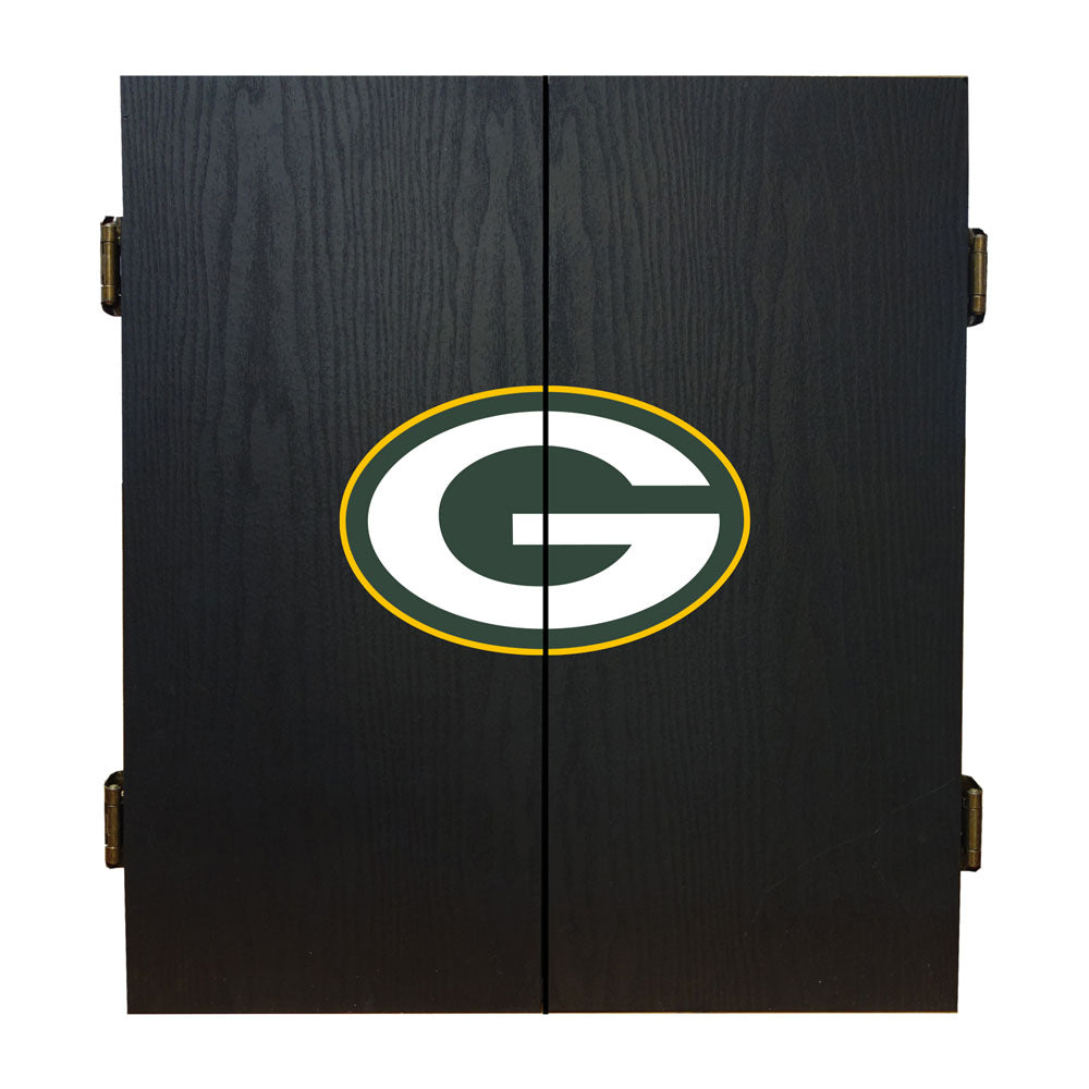 Green Bay Packers Fan's Choice Dartboard Cabinet Set