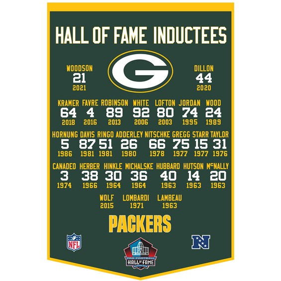 BANDERA DE GREEN BAY PACKERS HOF ENSHRINEE
