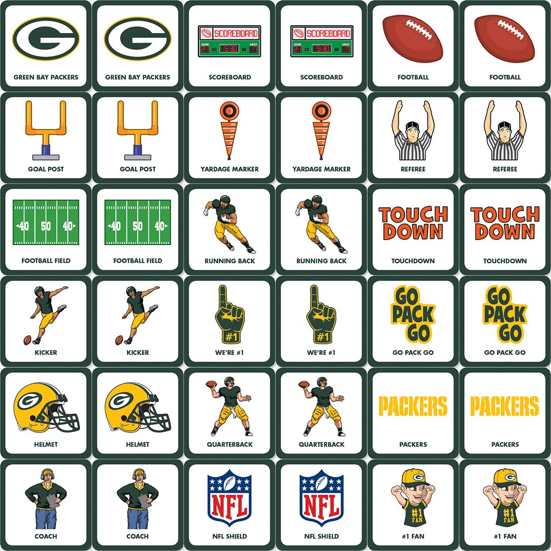 GREEN BAY PACKERS MATCHING GAME