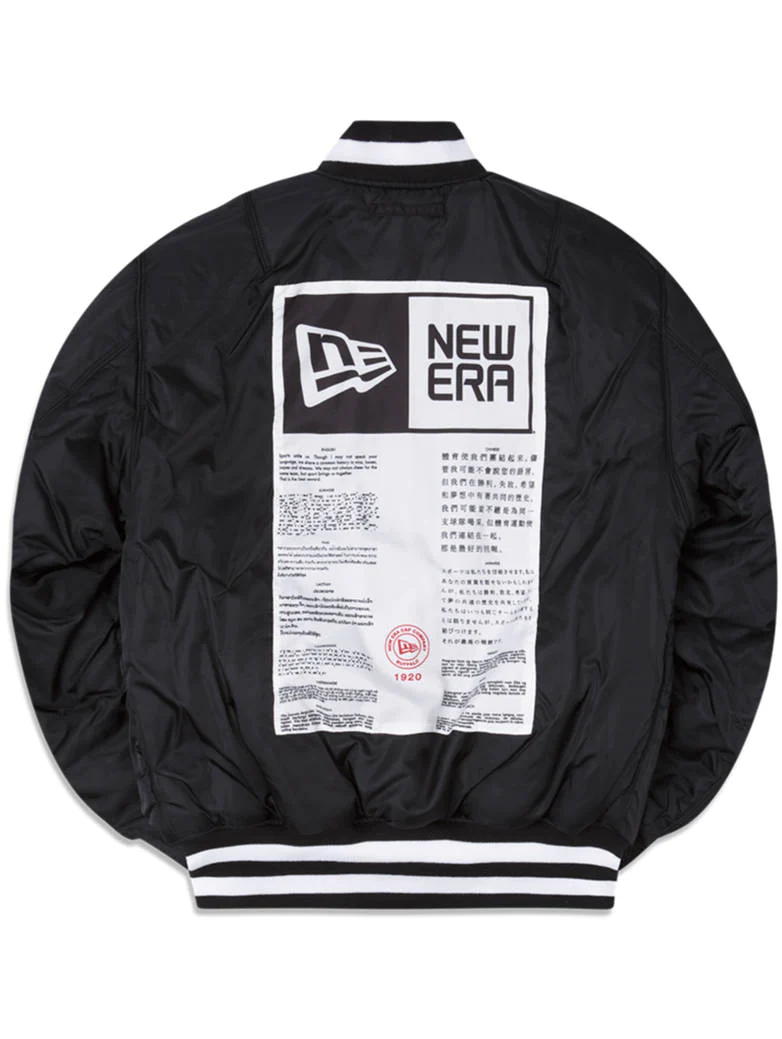 GREEN BAY PACKERS MEN'S NEW ERA ALPHA INDUSTRIES REVERSIBLE BOMBER JACKET
