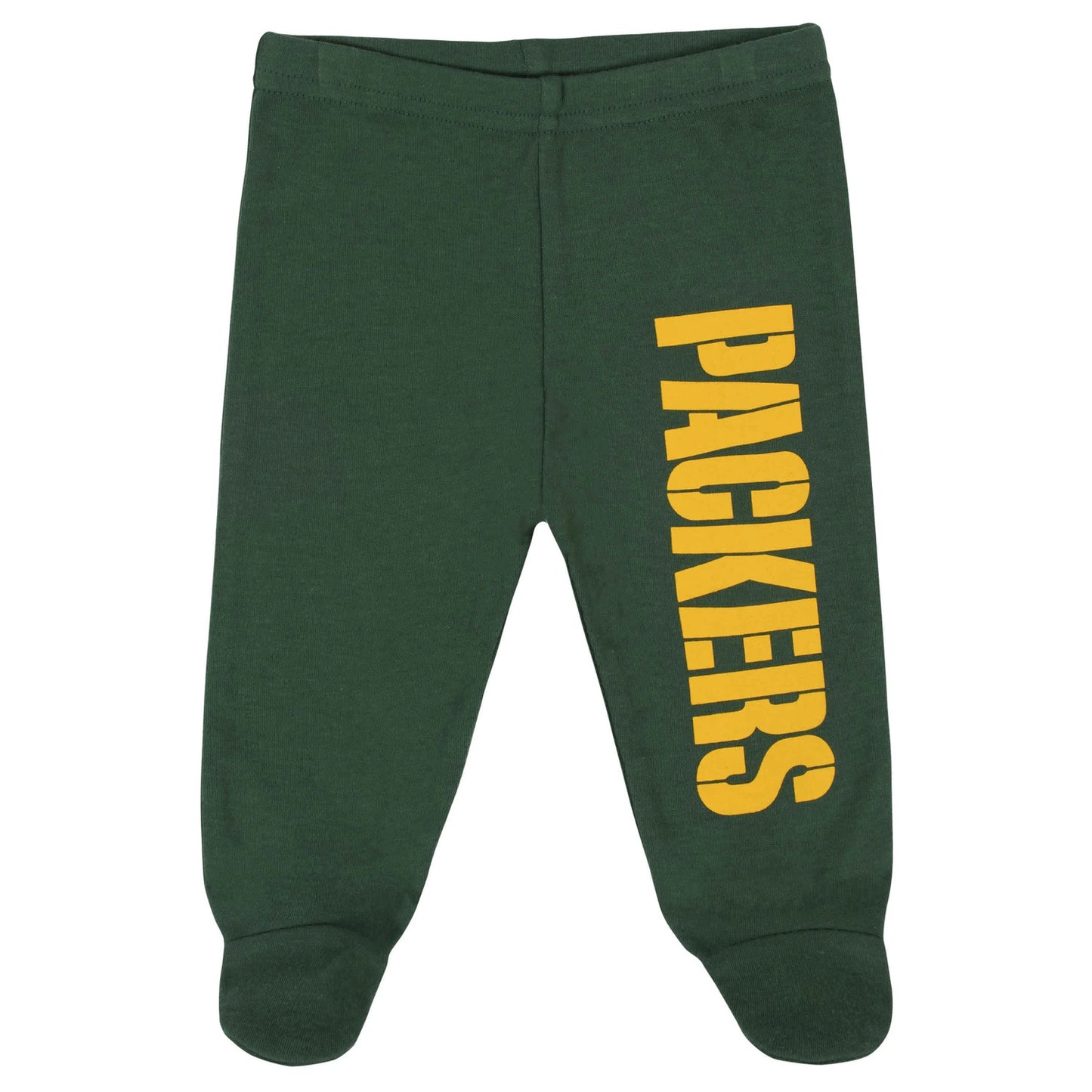 CONJUNTO DE PIJAMA CON PIES DE 3 PIEZAS PARA RECIÉN NACIDO DE LOS PACKERS DE GREEN BAY
