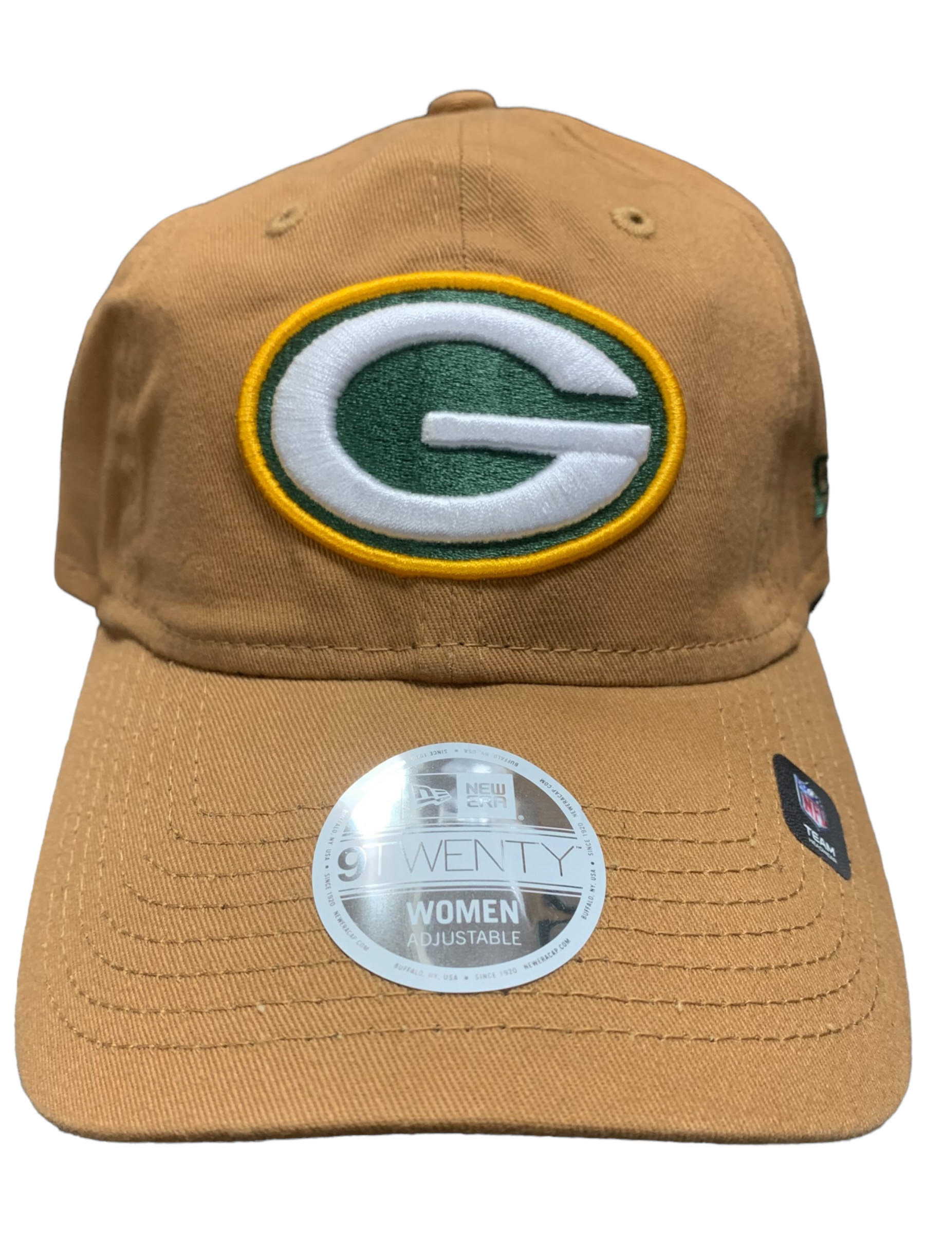 Green Bay Packers Women's Core Classic 9TWENTY Adjustable Hat - Tan